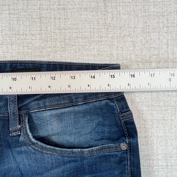 Outpost Makers Buckle Slim Straight Jeans Women's 32x32 fits 32x30.5 dark wash - Picture 9 of 11